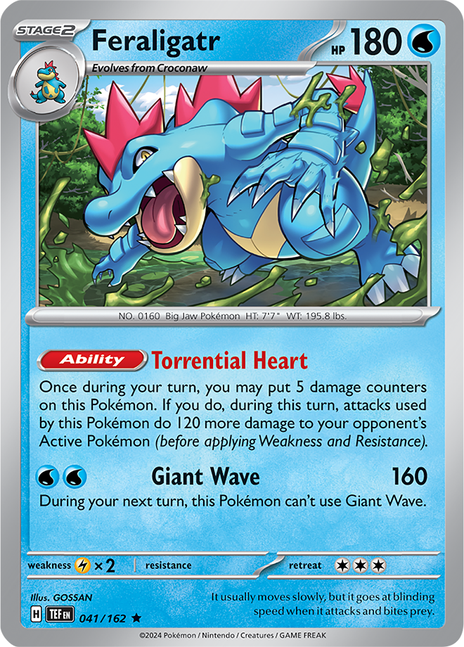 Pokemon TCG - Temporal Forces - #041 - Feraligatr - Rare Holo