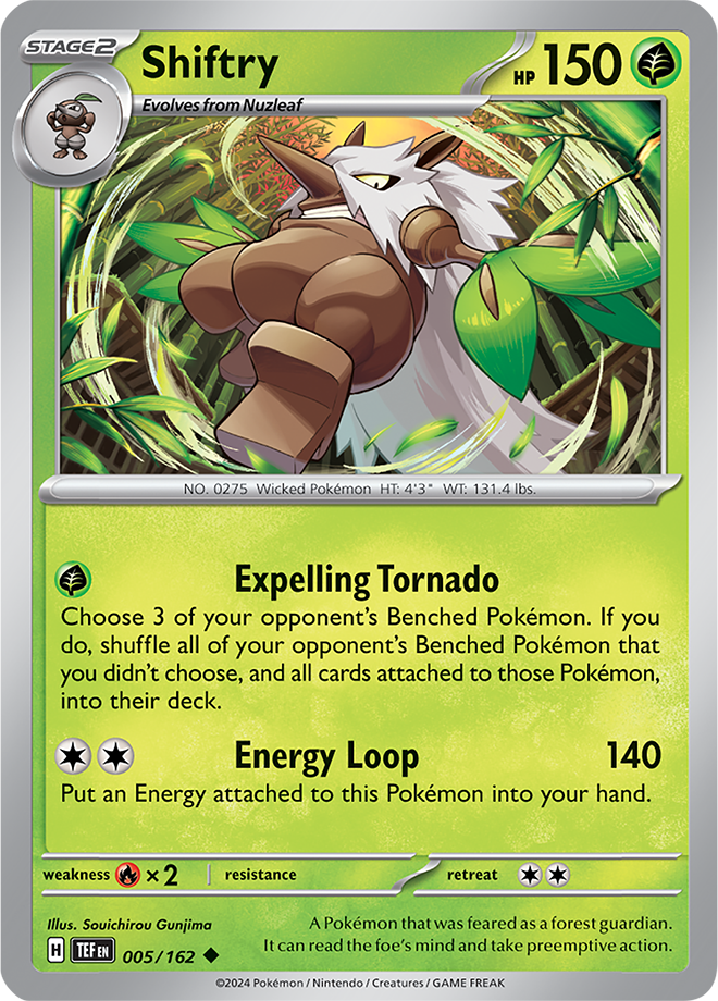 Pokemon TCG - Temporal Forces - #005 - Shiftry - Uncommon