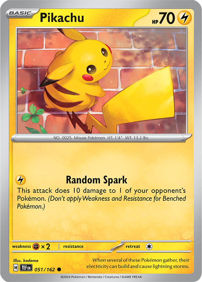 Pokemon TCG - Temporal Forces - #051 - Pikachu - Common