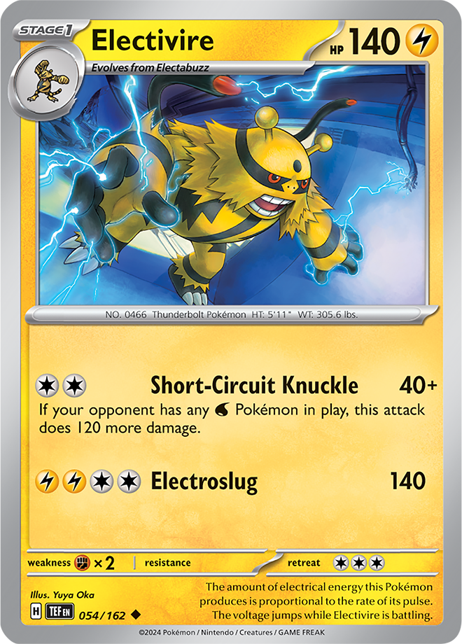Pokemon TCG - Temporal Forces - #054 - Electivire - Uncommon