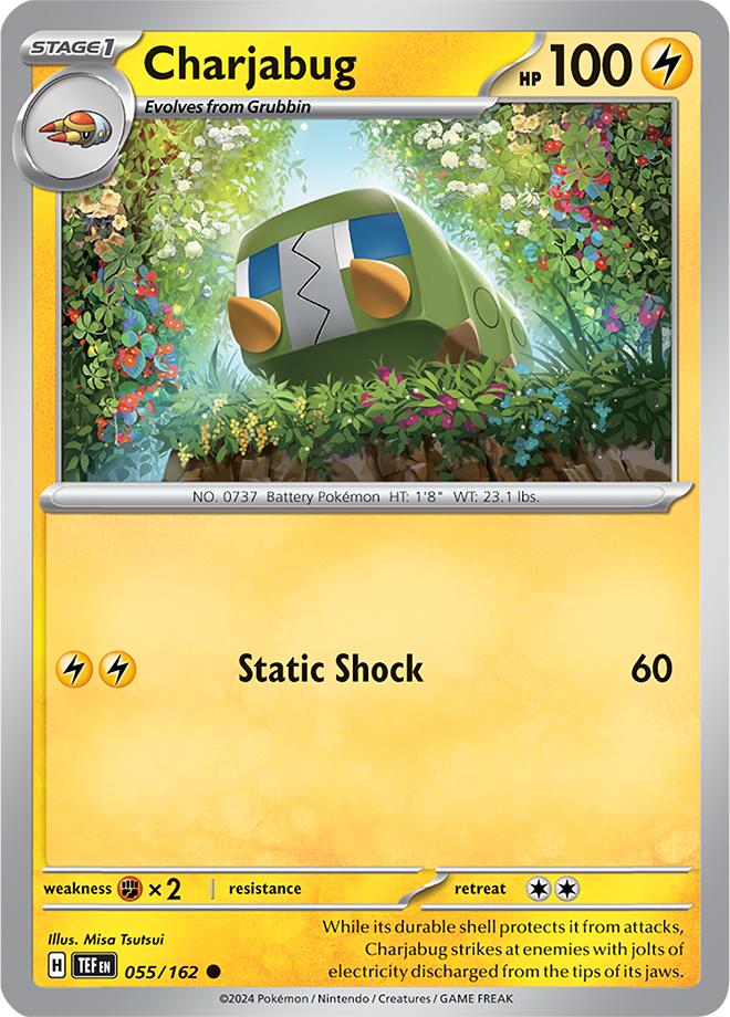 Pokemon TCG - Temporal Forces - #055 - Charjabug - Common