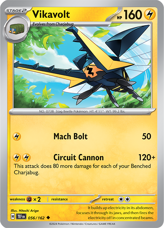 Pokemon TCG - Temporal Forces - #056 - Vikavolt - Uncommon