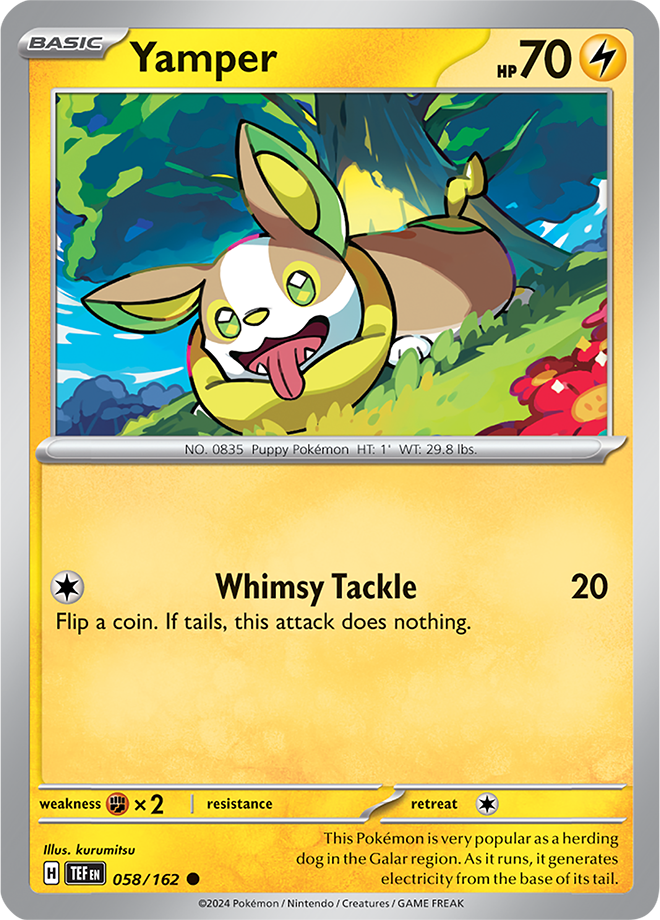 Pokemon TCG - Temporal Forces - #058 - Yamper - Common