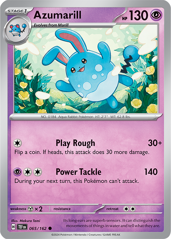 Pokemon TCG - Temporal Forces - #065 - Azumarill - Common