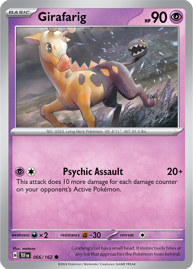Pokemon TCG - Temporal Forces - #066 - Girafarig - Common