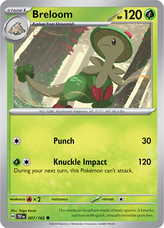 Pokemon TCG - Temporal Forces - #007 - Breloom - Common