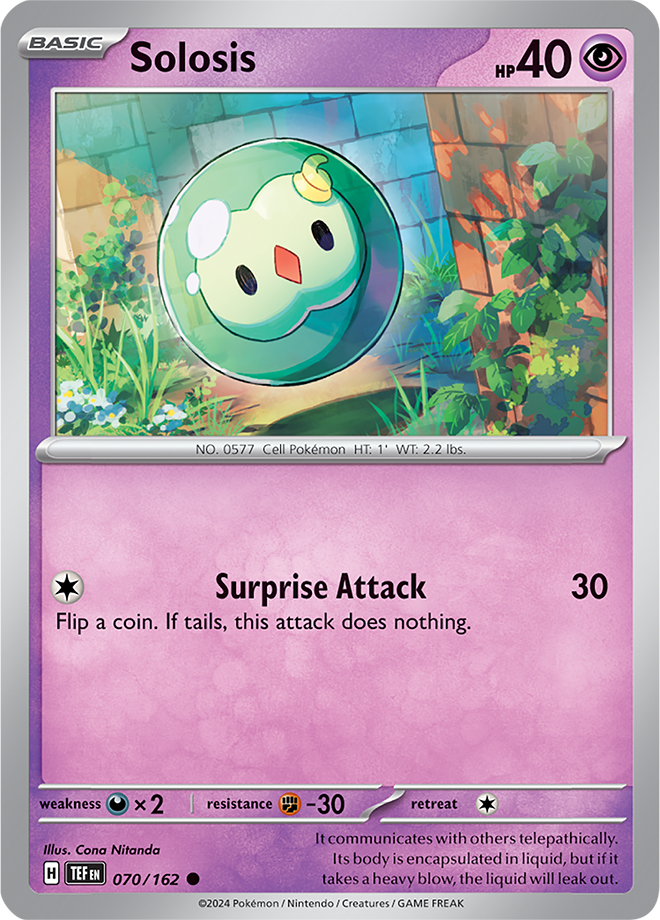 Pokemon TCG - Temporal Forces - #070 - Solosis - Common
