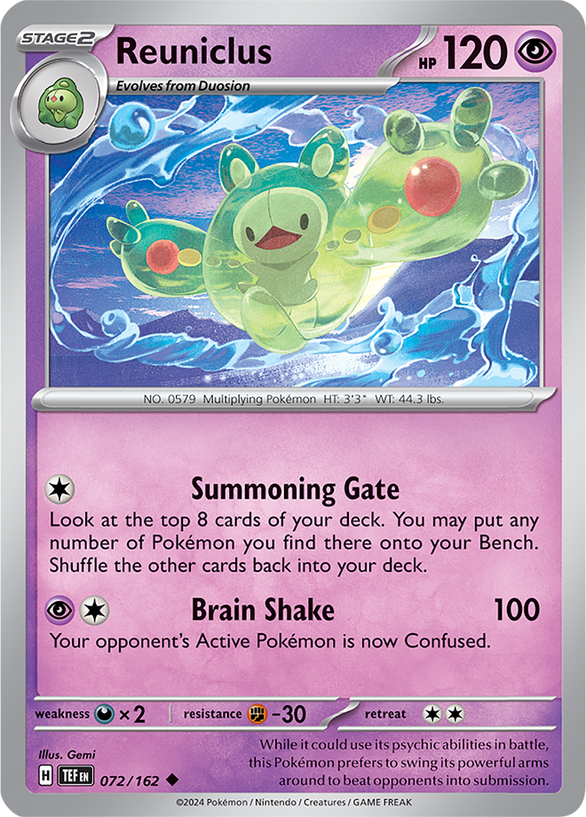 Pokemon TCG - Temporal Forces - #072 - Reuniclus - Uncommon