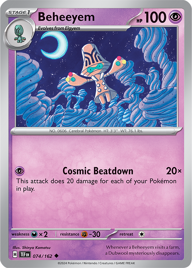 Pokemon TCG - Temporal Forces - #074 - Beheeyem - Uncommon