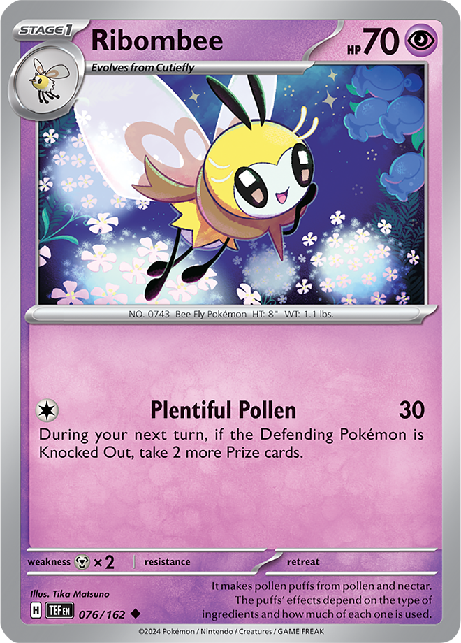Pokemon TCG - Temporal Forces - #076 - Ribombee - Uncommon