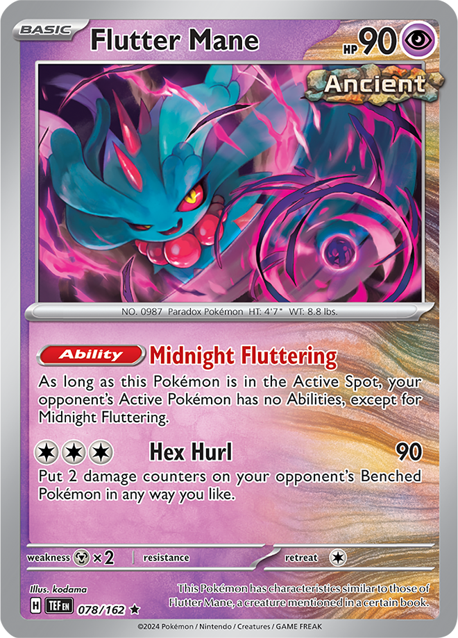 Pokemon TCG - Temporal Forces - #078 - Flutter Mane - Rare