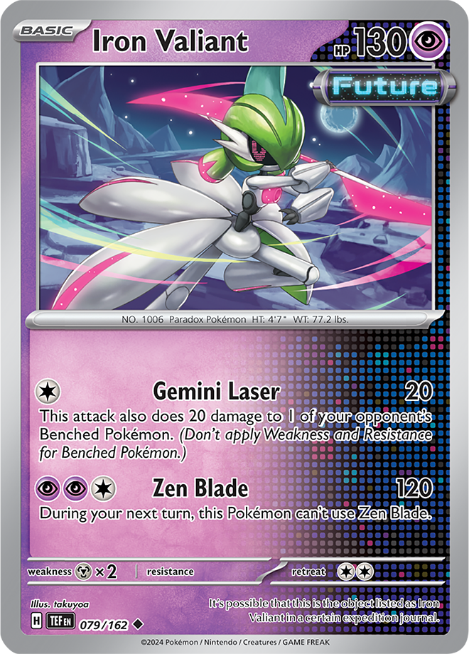 Pokemon TCG - Temporal Forces - #079 - Iron Valiant - Uncommon