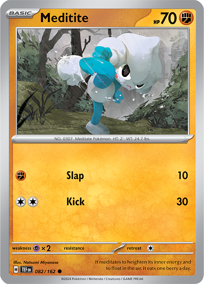 Pokemon TCG - Temporal Forces - #082 - Meditite - Common