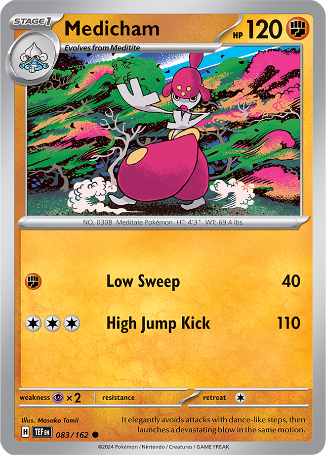 Pokemon TCG - Temporal Forces - #083 - Medicham - Common
