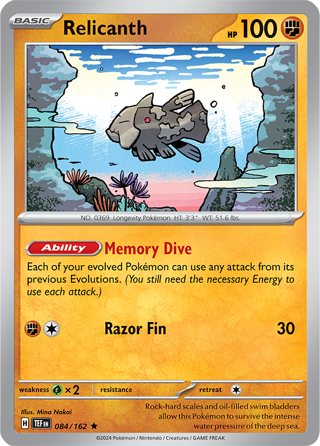 Pokemon TCG - Temporal Forces - #084 - Relicanth - Rare Holo