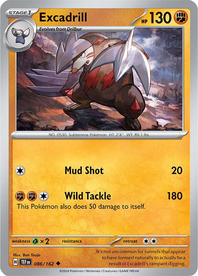 Pokemon TCG - Temporal Forces - #086 - Excadrill - Uncommon