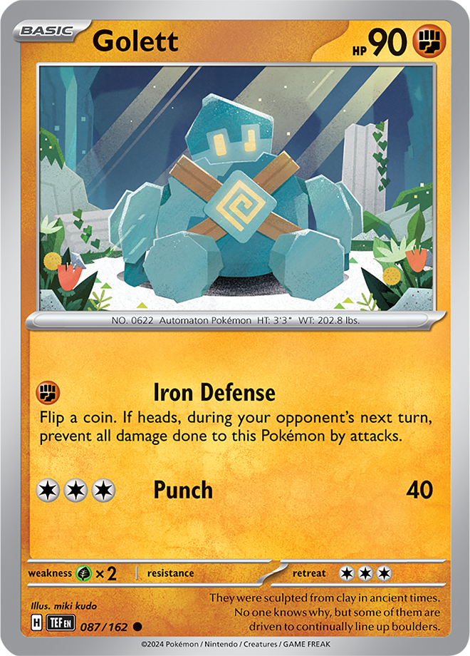 Pokemon TCG - Temporal Forces - #087 - Golett - Common