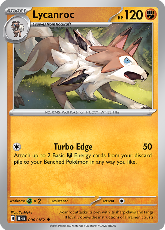 Pokemon TCG - Temporal Forces - #090 - Lycanroc - Uncommon
