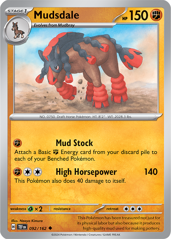 Pokemon TCG - Temporal Forces - #092 - Mudsdale - Uncommon