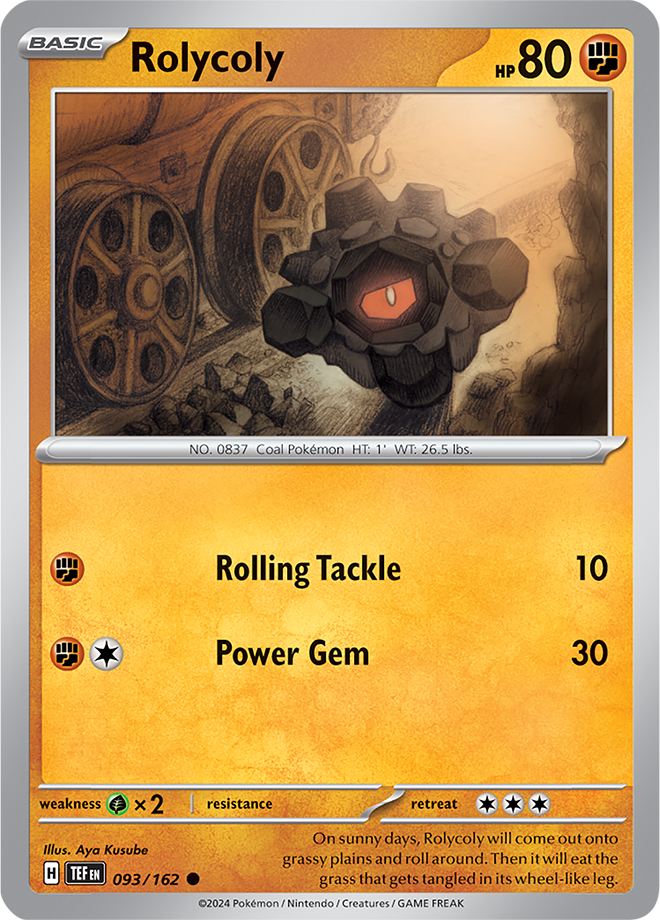 Pokemon TCG - Temporal Forces - #093 - Rolycoly - Common