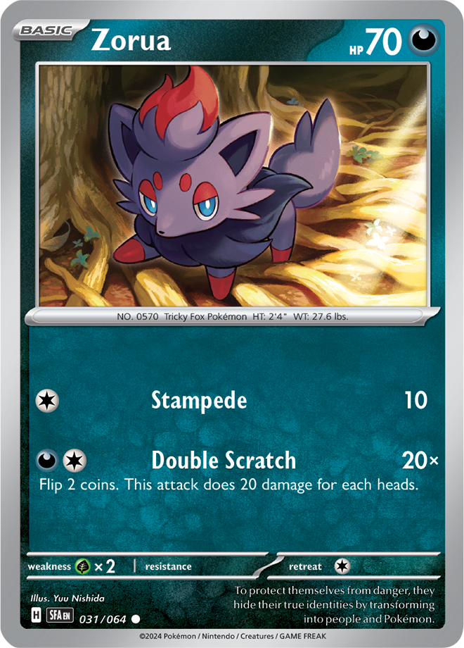 Pokemon TCG - Shrouded Fable - #031/064 - Zorua - Common