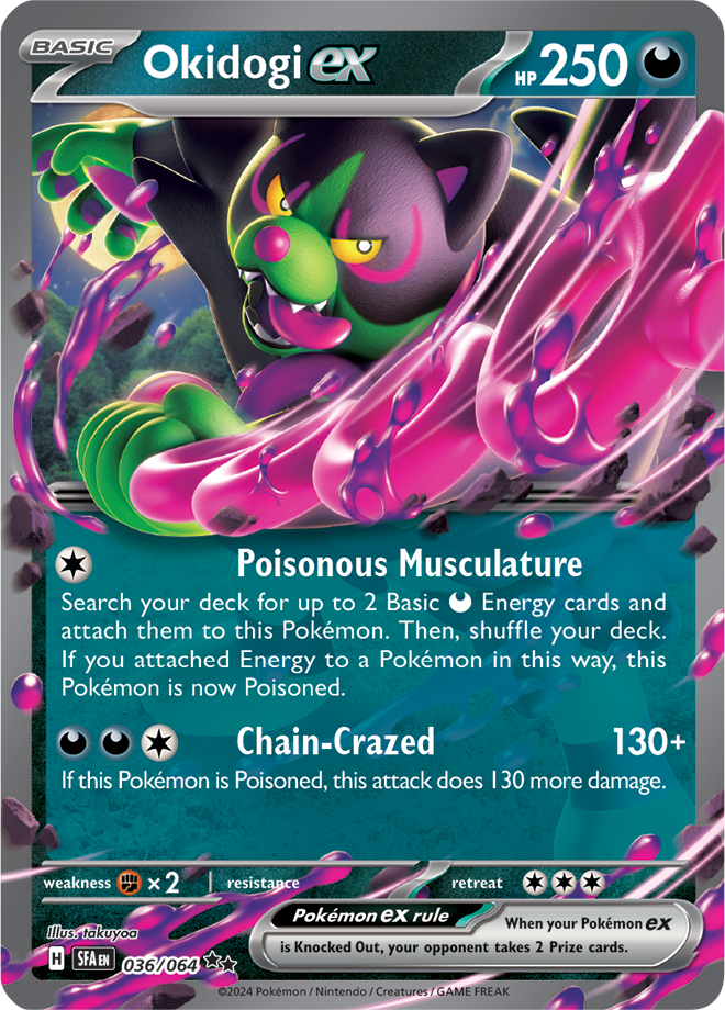 Pokemon TCG - Shrouded Fable - #036/064 - Okidogi EX - Double Rare