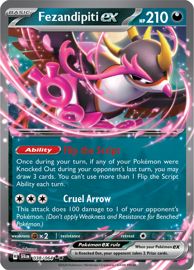 Pokemon TCG - Shrouded Fable - #038/064 - Fezandipiti EX - Double Rare