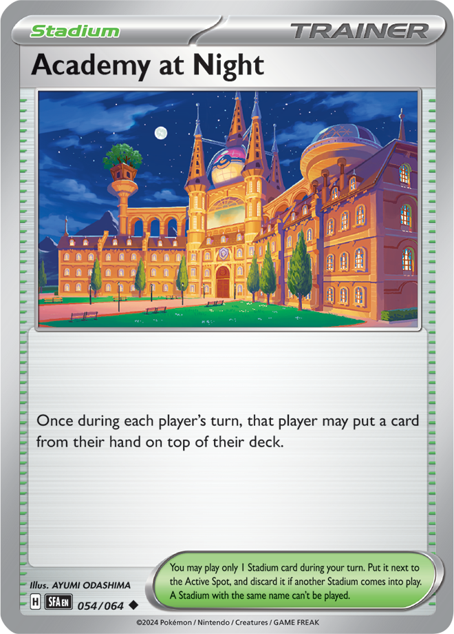Pokemon TCG - Shrouded Fable - #054/064 - Academy at Night - Uncommon