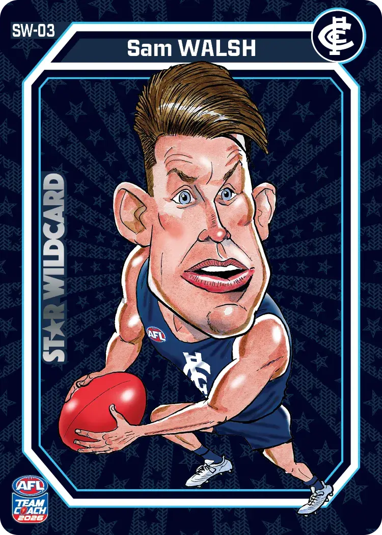 Teamcoach 2026 Star Wildcards Team SW-03 Sam Walsh - Carlton Blues