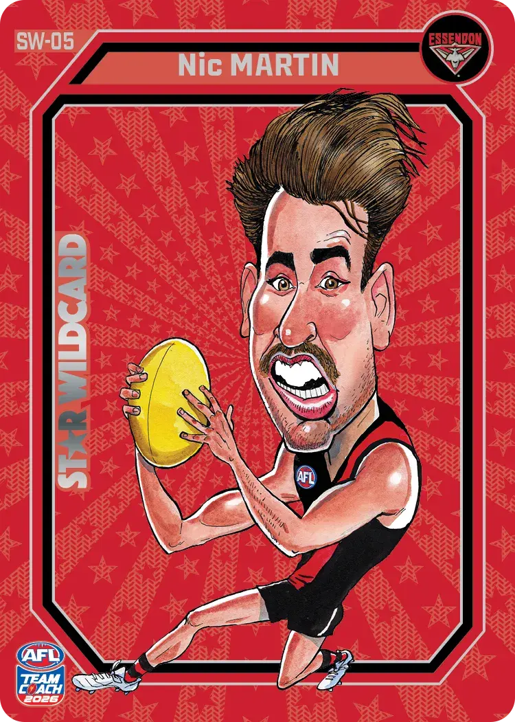 Teamcoach 2026 Star Wildcards Team SW-05 Nic Martin - Essendon Bombers