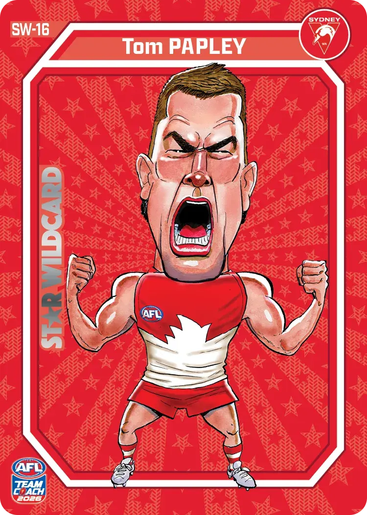 Teamcoach 2026 Star Wildcards Team SW-16 Tom Papley - Sydney Swans