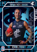 Teamcoach 2026 Base Silver Card #06 Oliver Hollands - Carlton Blues