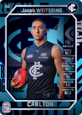Teamcoach 2026 Base Silver Card #08 Jacob Weitering - Carlton Blues