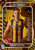 Teamcoach 2026 Base Silver Card #27 Karl Amon - Hawthorn