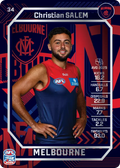 Teamcoach 2026 Base Silver Card #34 Christian Salem - Melbourne