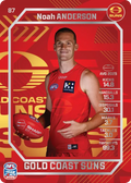 Teamcoach 2026 Base Silver Card #87 Noah Anderson - Gold Coast Suns
