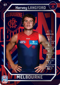 Teamcoach 2026 Base Silver Card #97 Harvey Langford - Melbourne