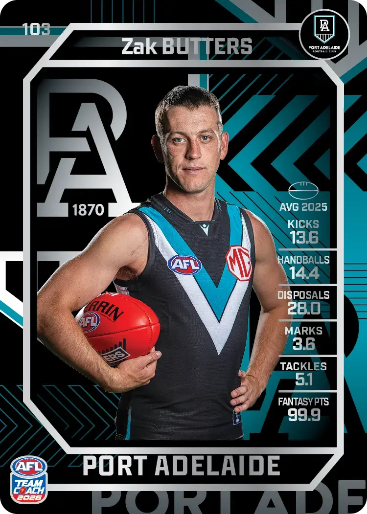Teamcoach 2026 Base Silver Card #129 Zac Bailey - Brisbane Lions