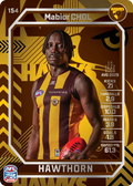Teamcoach 2026 Base Silver Card #154 Mabior Chol - Hawthorn