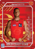 Teamcoach 2026 Base Silver Card #188 Jarrod Witts - Gold Coast Suns