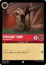 Lorcana - First Chapter - Sergeant Tibbs - Courageous Cat - 124/204 - Common