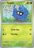 Pokemon TCG Scarlet & Violet expansion Twilight Masquerades. Tangela common card.