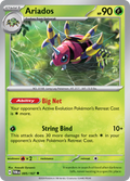 Pokemon TCG Scarlet & Violet expansion Twilight Masquerades. Ariados uncommon card.