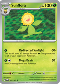 Pokemon TCG Scarlet & Violet expansion Twilight Masquerades. Sunflora uncommon card.
