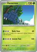 Pokemon TCG Scarlet & Violet expansion Twilight Masquerades. Heracross uncommon card.