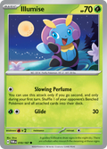 Pokemon TCG Scarlet & Violet expansion Twilight Masquerades. Illumise common card.