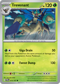 Pokemon TCG Scarlet & Violet expansion Twilight Masquerades. Trevenant common card.
