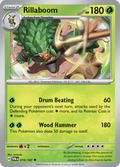 Pokemon TCG Scarlet & Violet expansion Twilight Masquerades. Rillaboom uncommon card.