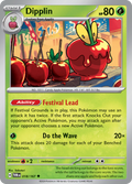 Pokemon TCG Scarlet & Violet expansion Twilight Masquerades. Dipplin uncommon card.
