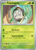 Pokemon TCG Scarlet & Violet expansion Twilight Masquerades. Poltchageist common card.